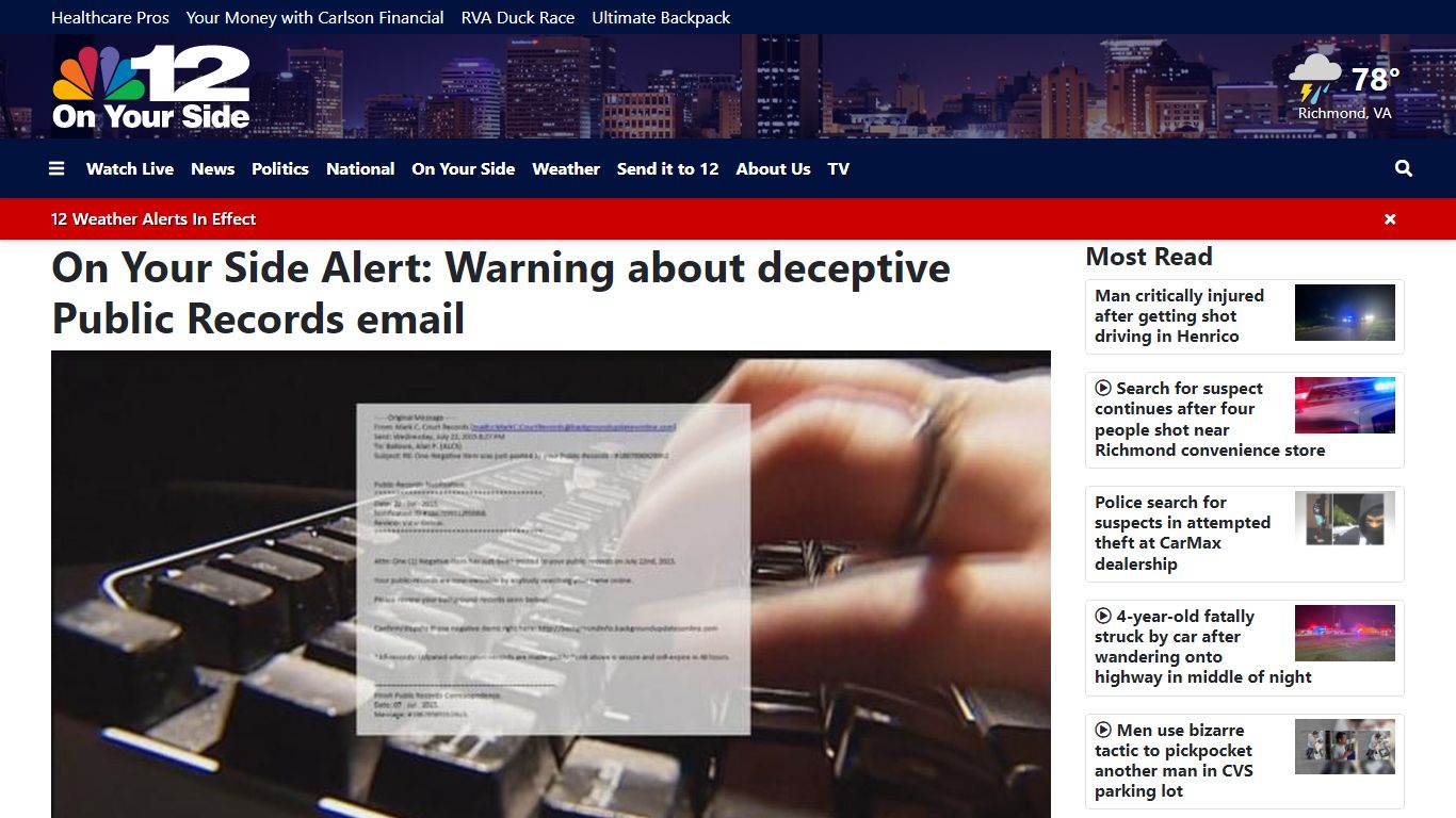 On Your Side Alert: Warning about deceptive Public Records ...